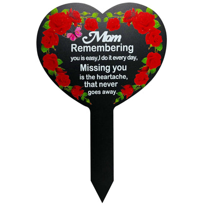 OZIO memorial heart marker mom flowers offers a lasting tribute in outdoor spaces.