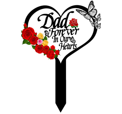 OZIO memorial plaque Dad-b color with stake for durable garden display