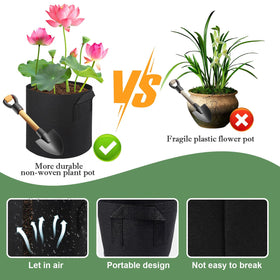 OZIO plant pots with handles demonstrate easy transport for balcony or patio setups
