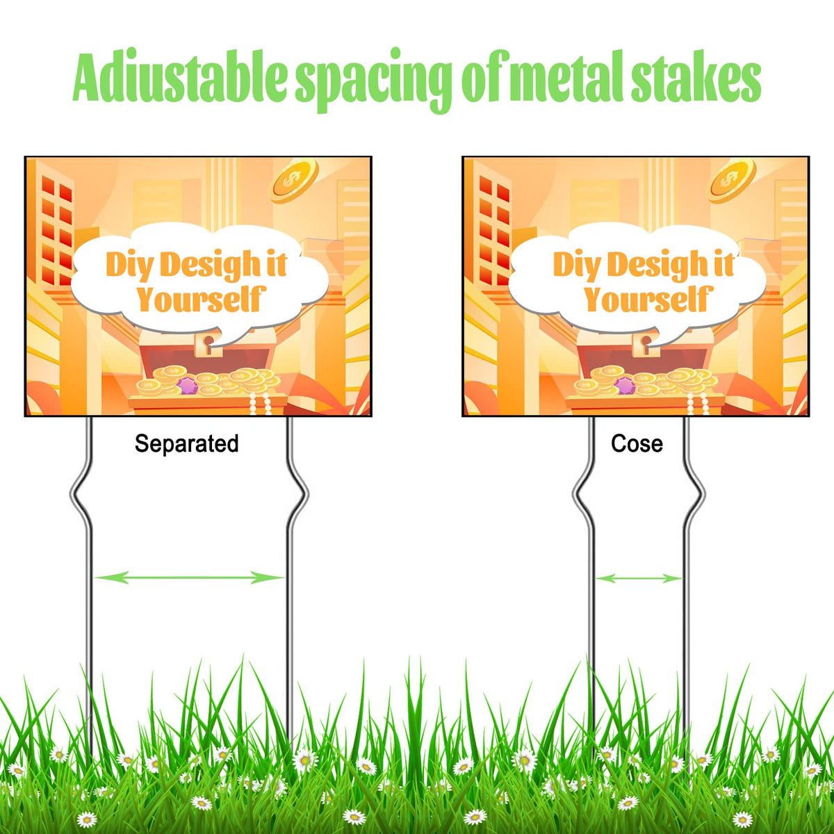 OZIO real estate yard sign stake supports professional property displays