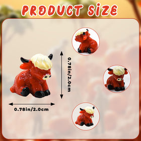 OZLMC Highland cow miniature resin for durable outdoor display.