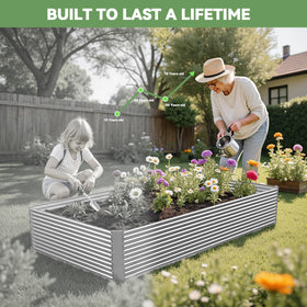 OZMSHF setup in a backyard demonstrating organized garden space.