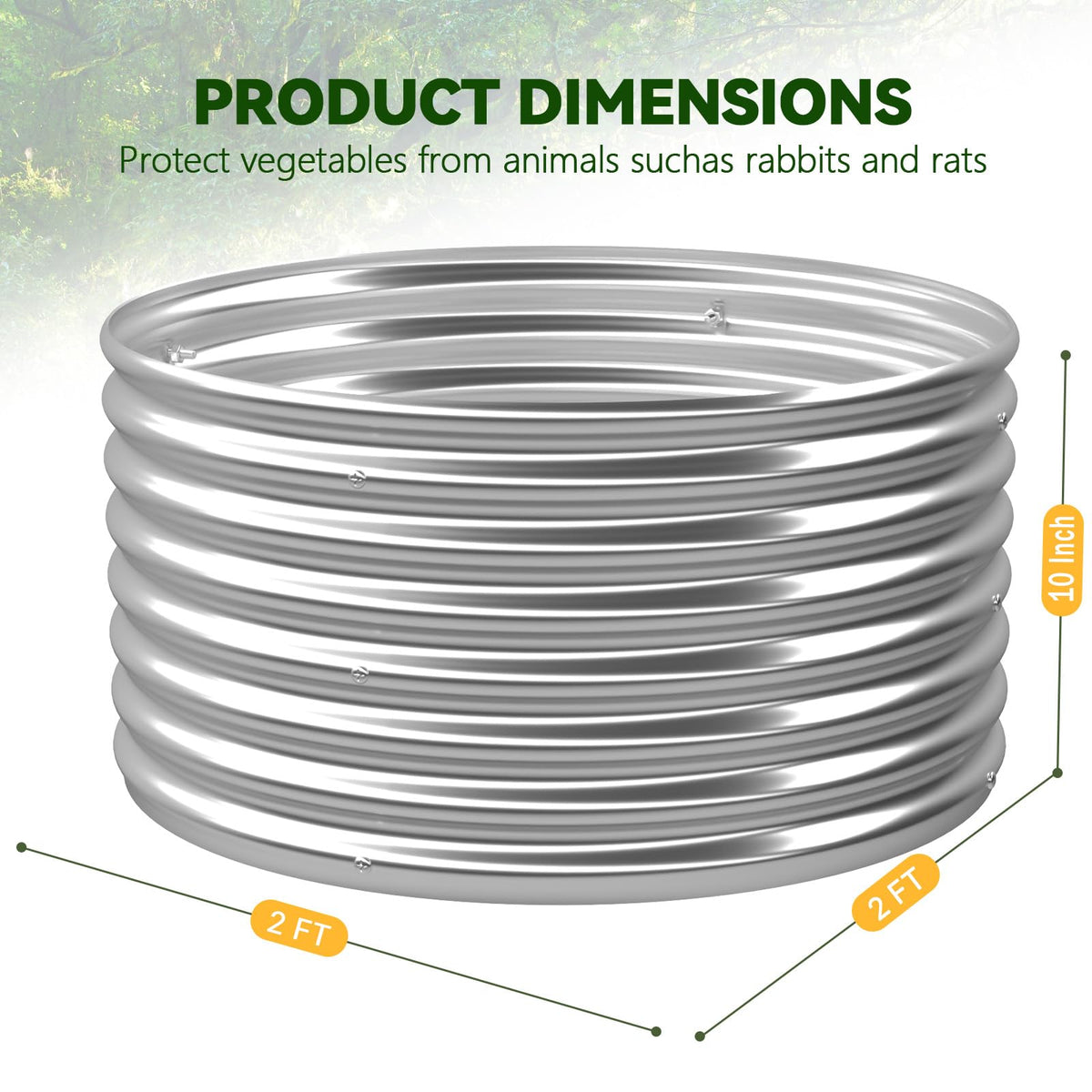 OZMSHF 2x2ft galvanized steel bed showcases durable construction for seasons of use