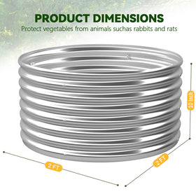 OZMSHF 2x2ft galvanized steel bed showcases durable construction for seasons of use