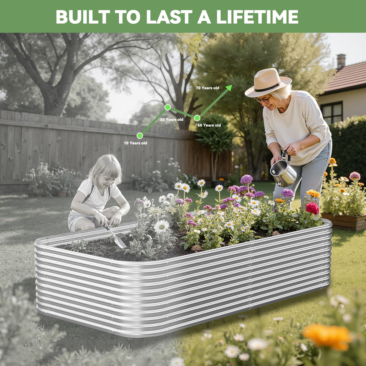 OZMSHF bed ideal for vegetables, herbs, and flowers.