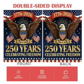 OZTK double-sided patriotic flag, bold eagle motif for porch or garden.