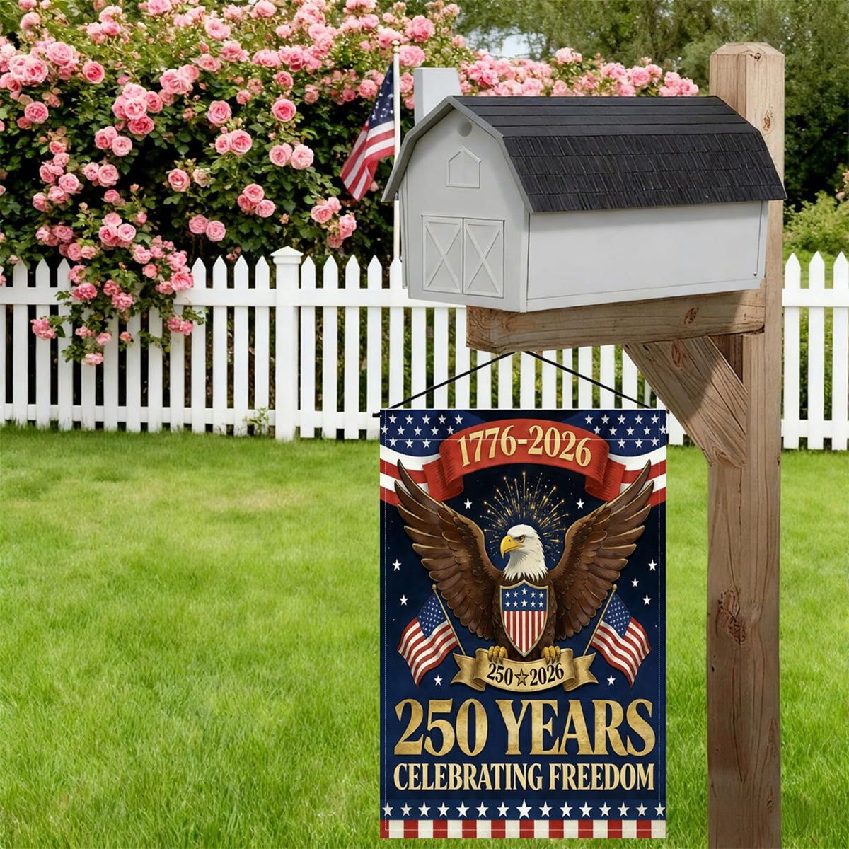 OZTK yard display flag, quick breeze-friendly size for porches and lawns.