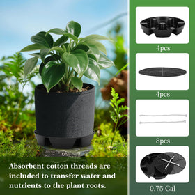P Polerden base fits a 5-gallon grow bag offering steady water delivery.