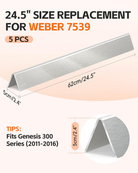 Paayox 7540 flavorizer bar 24.5 inches long for Weber Genesis compatibility