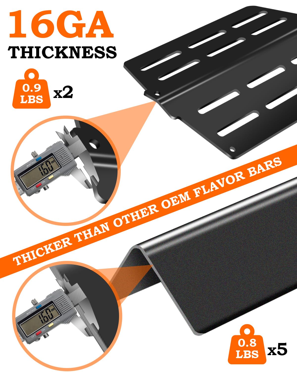 Oil drips trapped by flavorizer bars for cleaner grill