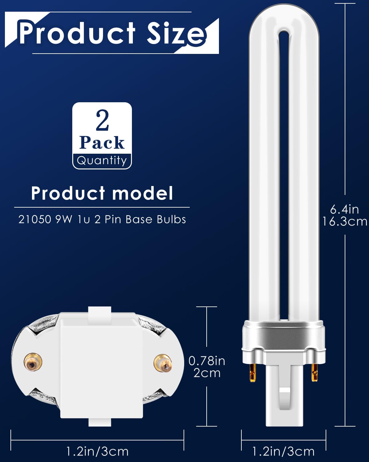 PACETAP 2-pack 9W bulbs for Dynatrap DT3039 support steady operation.
