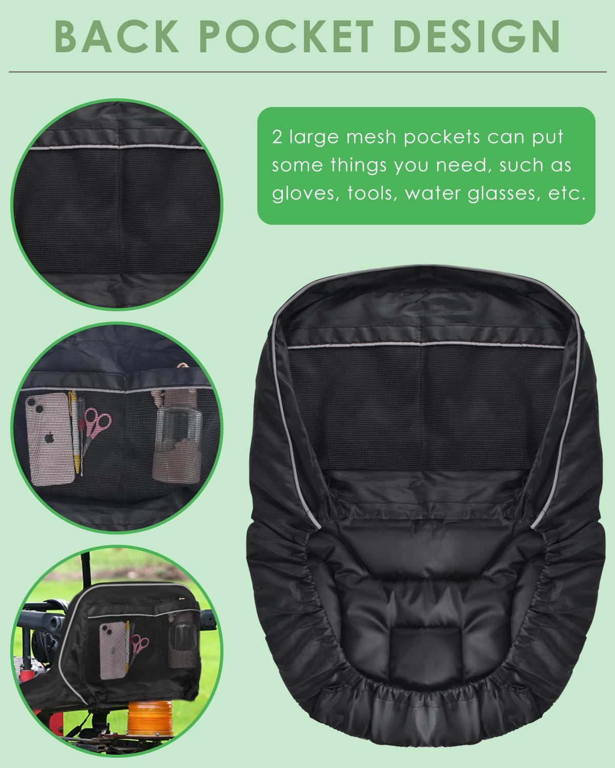 PACETAP 600D Oxford fabric delivers durable, waterproof protection for seating areas.