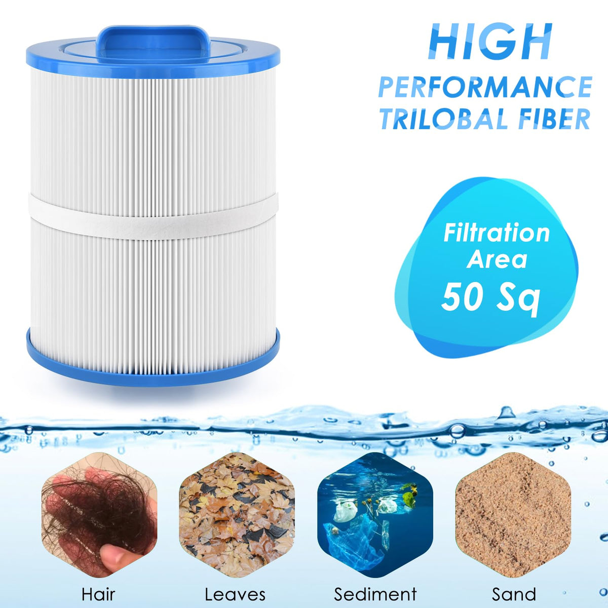 PACETAP two-pack filter cartridges designed for easy spa maintenance