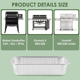 PACETAP liner for Weber EPX6; sturdy aluminum for heavy drips.