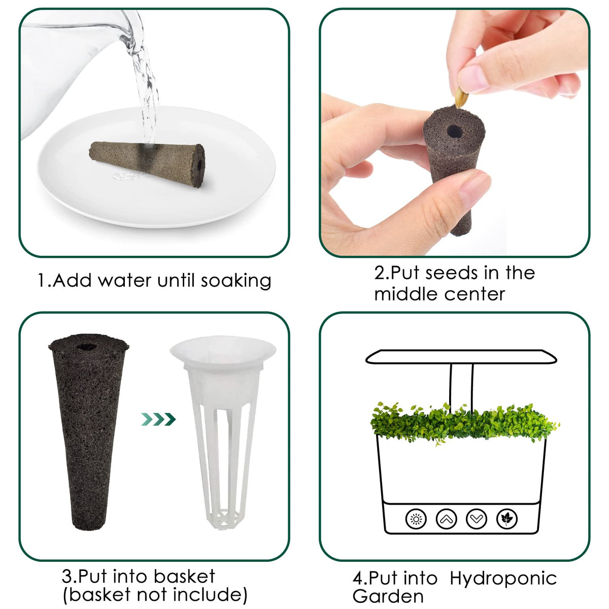 PACETAP indoor-outdoor growing sponge suitable for vegetables, herbs, and ornamentals.