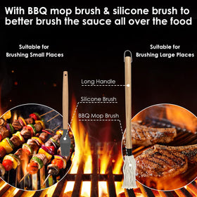 PACETAP Silicone brush for smooth, even glaze on meat