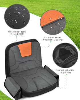 PACETAP waterproof riding lawn mower seat cover protects the seat from spills.