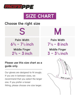 Pacific PPE bright purple color helps locating gloves quickly.