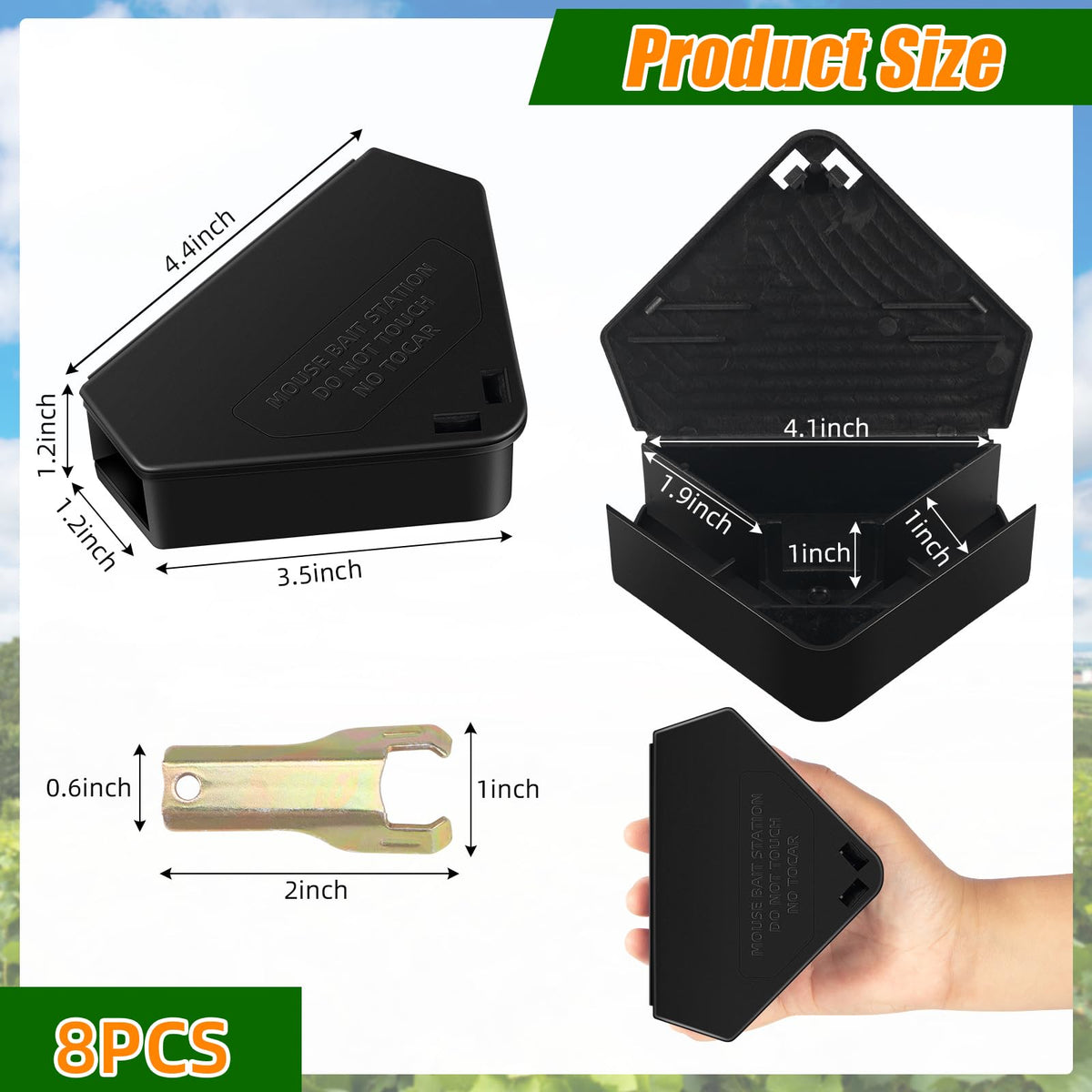 Paddsun mouse-station with keys eight-key set secures perimeters