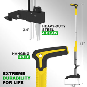 PadPure ergonomic non-slip grip for comfortable standing weed removal.