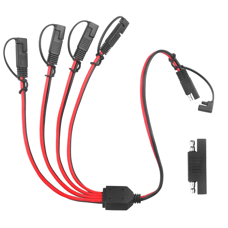 PAEKQ SAE splitter 1to4 extension cable for powering multiple devices.