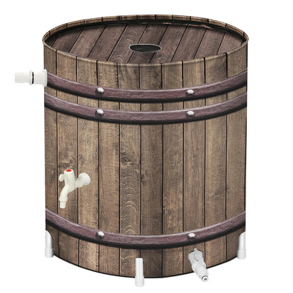 PAETAE collapsible rain barrel folded for easy storage and portability