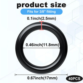 PAGOW o-rings 40-pack with precise dimensions for reliable fit and seal.