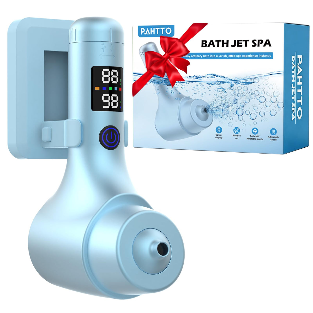 PAHTTO Bath Jet Spa product shot highlighting cordless design for a personal home spa.