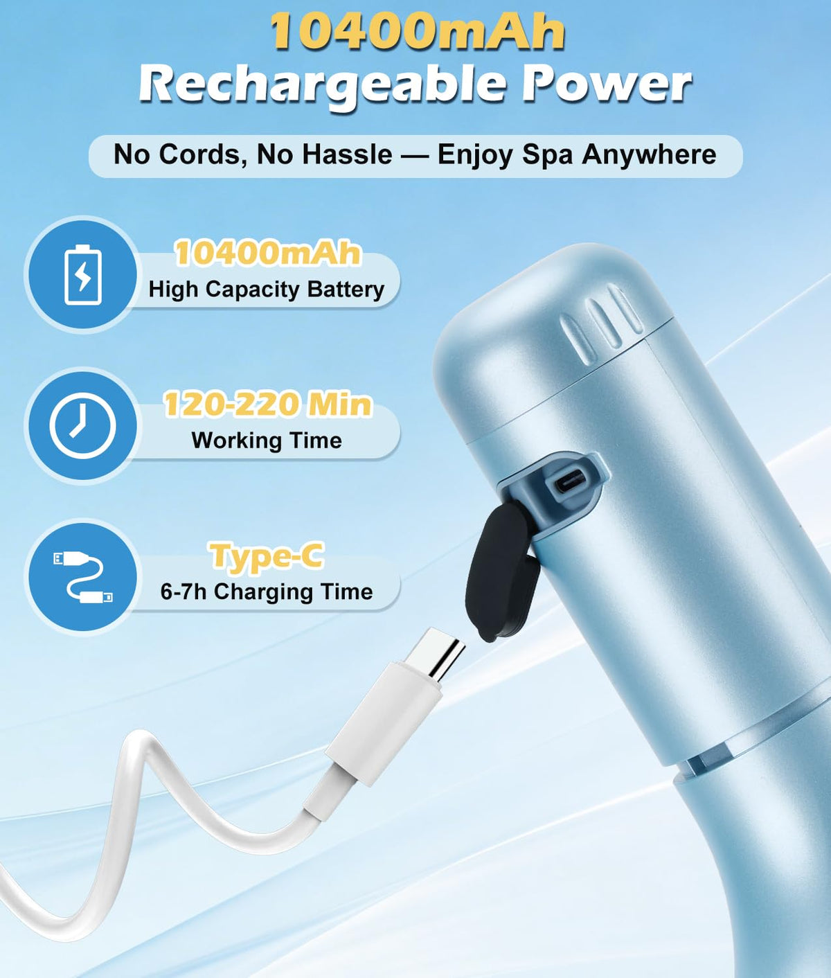 PAHTTO Bath Jet Spa smart temperature sensor helps monitor heat during soak.