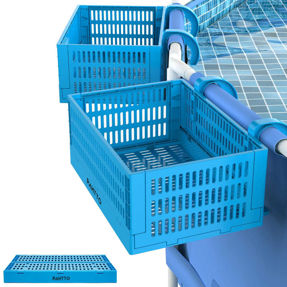 PAHTTO XL poolside storage basket setup for easy organization by the pool