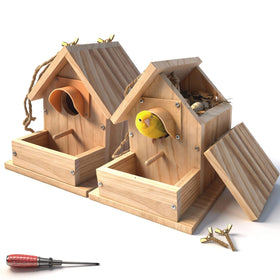 Paiaojia outdoor bluebird houses on a pole offer safe shelter for nesting outdoors.