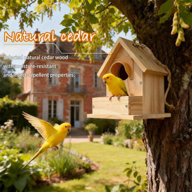 Paiaojia rain awning kit bluebird houses shield nests from drizzle and sun.