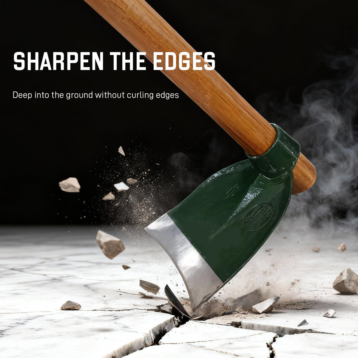 Paiaojia hand-sharpened edge cuts through roots and compact soil smoothly.