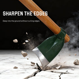 Paiaojia hand-sharpened edge cuts through roots and compact soil smoothly.