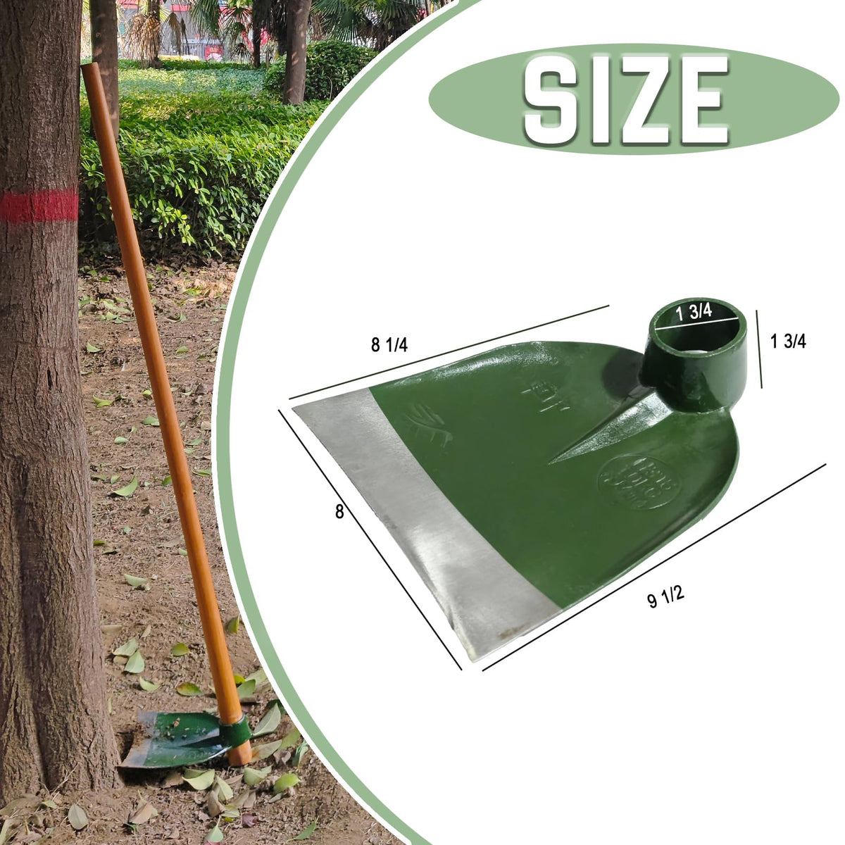 Paiaojia rail steel 1kg head withstands tough garden tasks with stability.