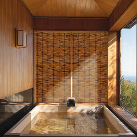 PAKNANO 13x6ft reed screen resists weather wear for year-round use.