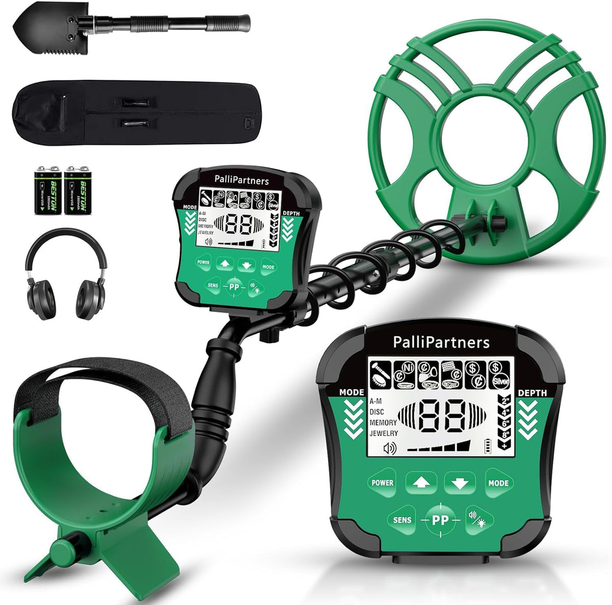 PalliPartners metal detector with a 10-inch coil for efficient beach detecting