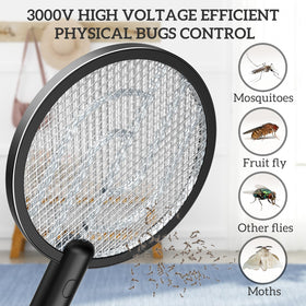 PALONE bug zapper racket with Type-C dock simplifies charging and readiness for outdoor use