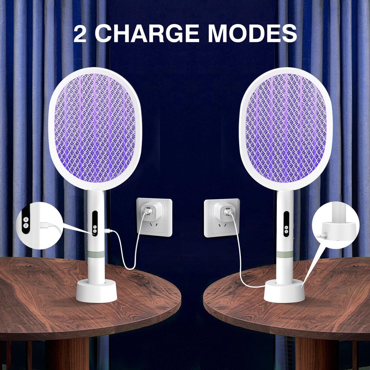 Dual Type-C charging ports provide flexible power options for PALONE swatter.