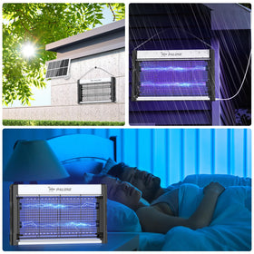 PALONE Solar Bug Zapper includes hanging chain for front porch setups.