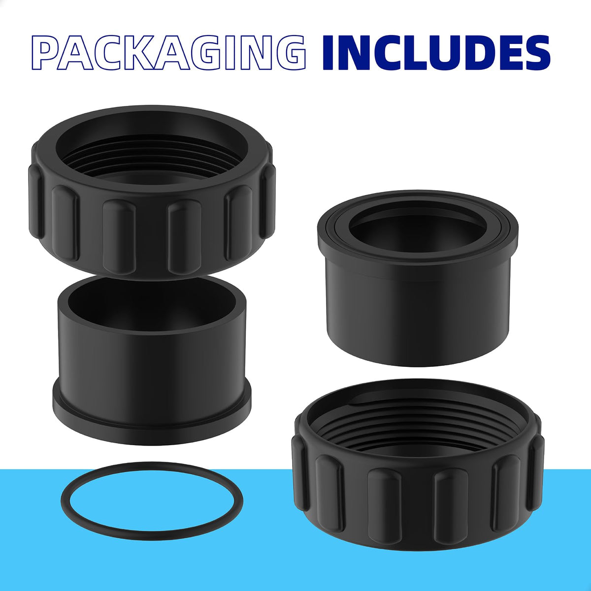 PalpitateC 2x2in unions fit IC20 IC40 IC60 IC80 for flexible compatibility.