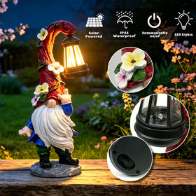 PaLuQiYa gnome on patio lawn, perfect focal point for garden paths