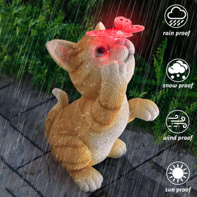 PaLuQiYa butterfly-touch cat statue makes a charming gift idea