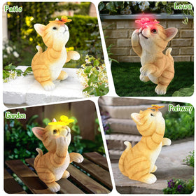 PaLuQiYa resin outdoor statue lights automatically at dusk