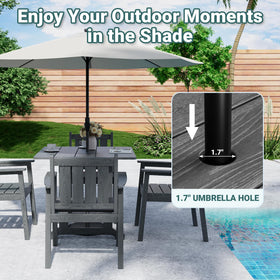 Pamapic 5-Pc Set chairs armrests close-up shows comfort and sturdy support