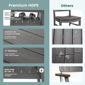 Pamapic sturdy aluminum slats frame enhances stability on windy patios