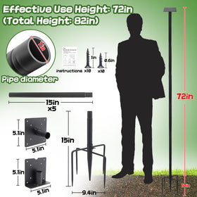 PAMASE 82-inch tall pole allows adjustable reach for feeding stations