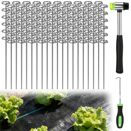 PAMASE circle-top 12in stakes for secure weed barrier installation
