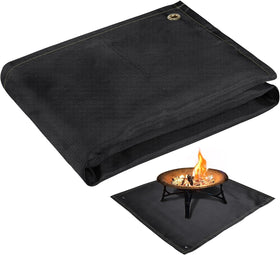PAMASE Fire Pit Mat 37.8x39.4in protecting decks from heat and burns