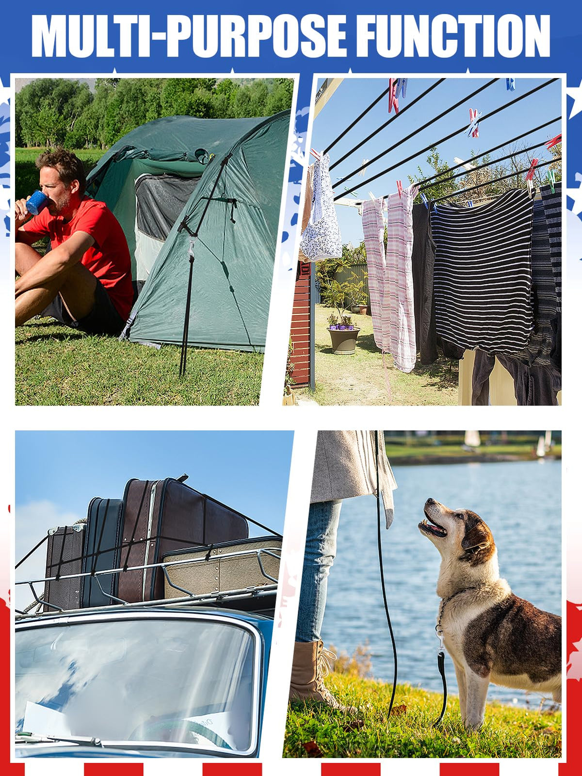 Pamase flag rope kit suitable for backyard flags, porches, and events.